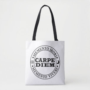 Tote Bag Carpe diem Saisir le jour Mmenro mori