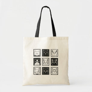 Tote Bag Carré de chats