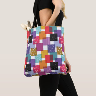 Tote Bag Carré fou Motif de courtepointe