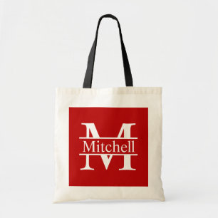 Tote Bag Carré rouge CB LF Monogramme