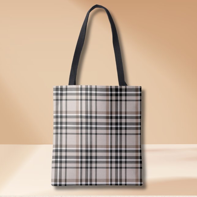 Tote Bag Carreaux Beige  (Créateur téléchargé)