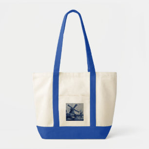 Tote Bag Carrelage Bleu Delft antique - Windmills by the Wa