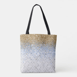 Tote Bag *~* Carrelage gris en marbre Parties scintillant d