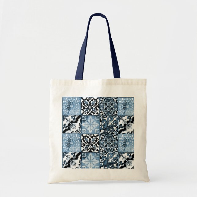 Tote Bag Carrelage océanique (Devant)