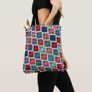 Tote Bag Carrés Art déco