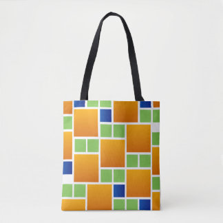 Tote Bag Carrés dégradés orange 