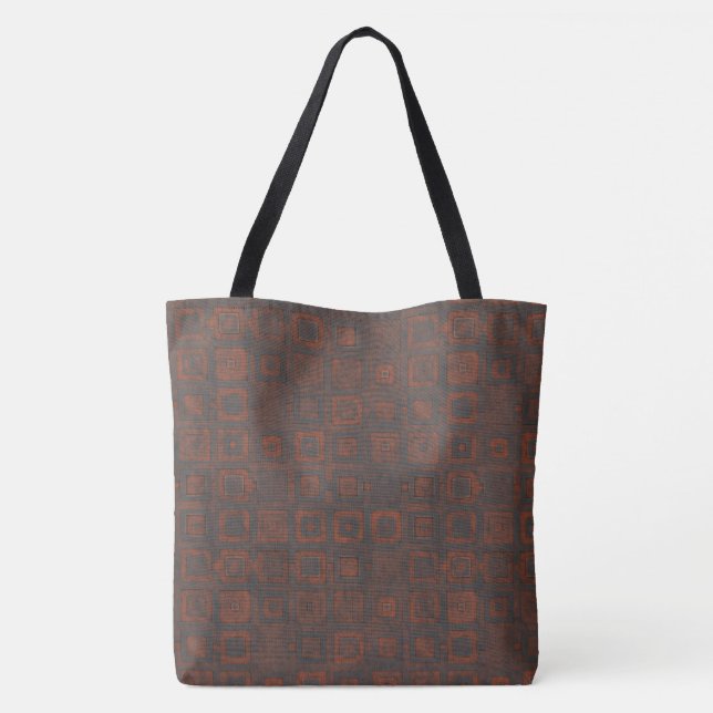 Tote Bag Carrés métalliques rouillés (Dos)