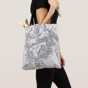 Tote Bag Carte antique de Boston 1775-1776
