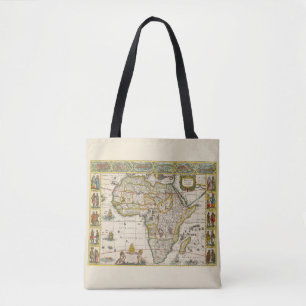 Tote Bag Carte antique de l'Afrique par Hondius et Jansson