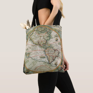 Tote Bag Carte antique du Nouveau Monde les Amériques, Theo
