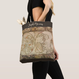 Tote Bag Carte céleste du planisphère vintage par Joseph Mo
