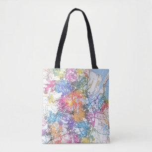 Tote Bag Carte de Brisbane Australie