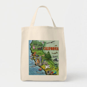 Tote Bag Carte de Californie