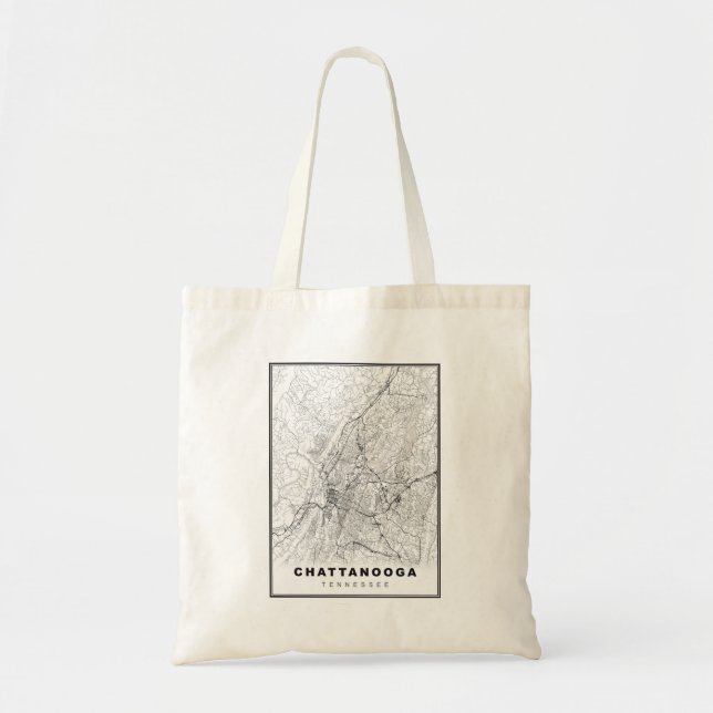 Tote Bag Carte de Chattanooga (Devant)