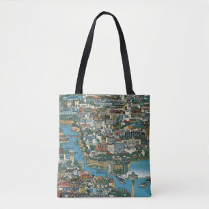Tote Bag Carte de chutes du Niagara