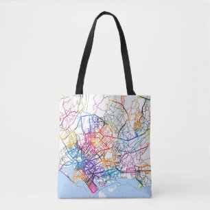 Tote Bag Carte de Karachi Pakistan