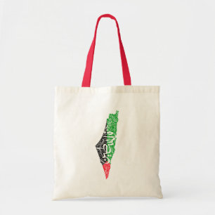 Tote Bag Carte de la Palestine libre et drapeau du Canada (
