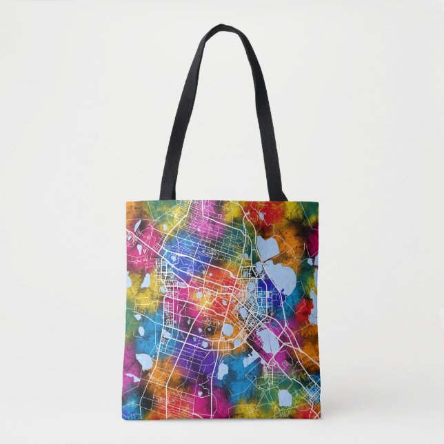 Tote Bag Carte de la ville chinoise de Daqing (Devant)