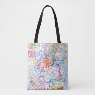Tote Bag Carte de la ville chinoise de Zhongshan