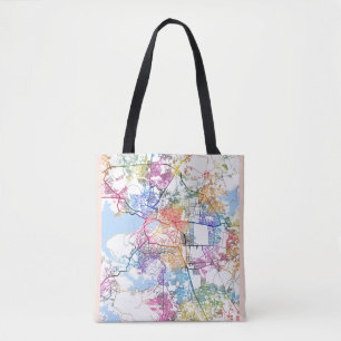 Tote Bag Carte de la ville de Bhopal Madhya Pradesh
