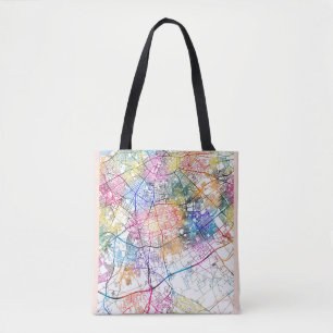 Tote Bag Carte de la ville de Casablanca Maroc