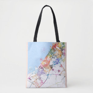 Tote Bag Carte de la ville de Dubaï