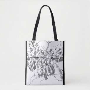 Tote Bag Carte de la ville de Kananga République démocratiq