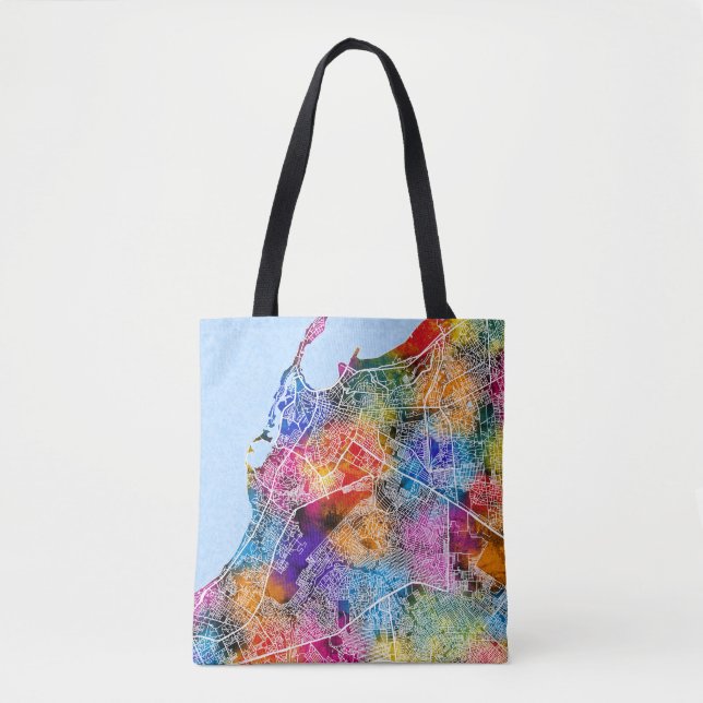 Tote Bag Carte de la ville de Luanda Angola (Devant)