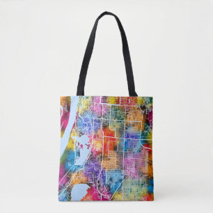 Tote Bag Carte de la ville de Mandalay Myanmar