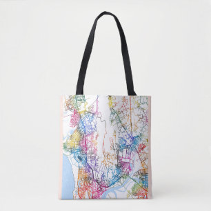 Tote Bag Carte de la ville de Navi Mumbai