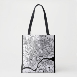 Tote Bag Carte de la ville de Palembang Indonésie