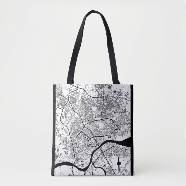 Tote Bag Carte de la ville de Palembang Indonésie (Devant)