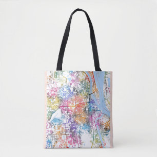 Tote Bag Carte de la ville de Phnom Penh Cambodge