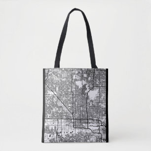 Tote Bag Carte de la ville de Phoenix Arizona