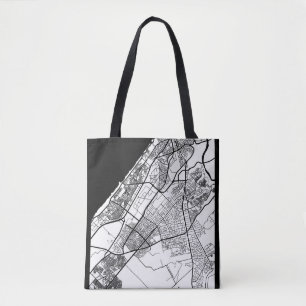 Tote Bag Carte de la ville de Rabat Maroc