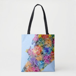 Tote Bag Carte de la ville de Salvador Brésil