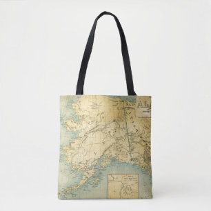 Tote Bag Carte de l'Alaska