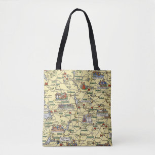 Tote Bag Carte de l'Irlande historique