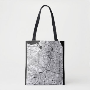 Tote Bag Carte de Surabaya Indonésie
