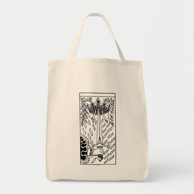 Tote Bag Carte de tarot : As des épées (Devant)