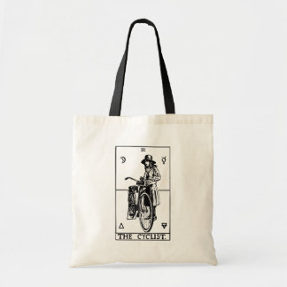 Tote Bag Carte de Tarot Cycliste Illustration de Vélo Vinta