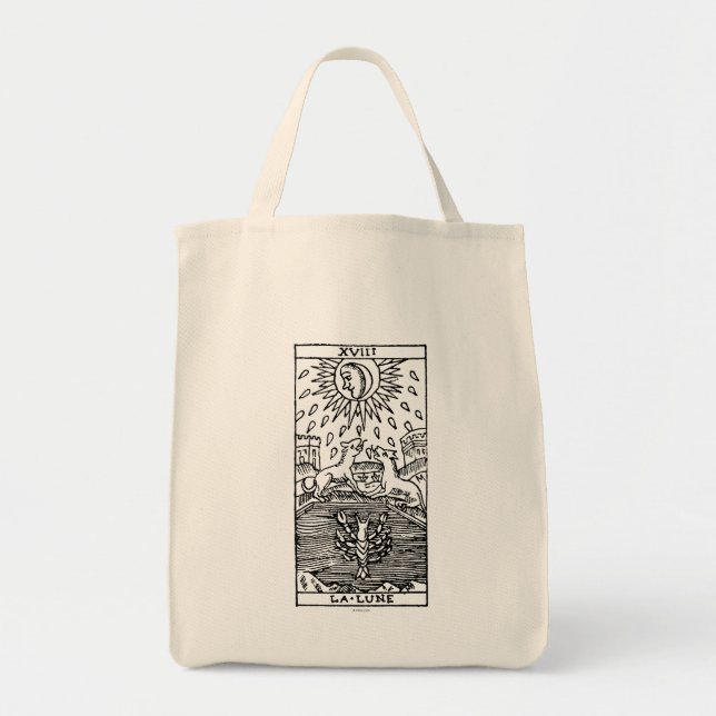 Tote Bag Carte de tarot : La lune (Devant)