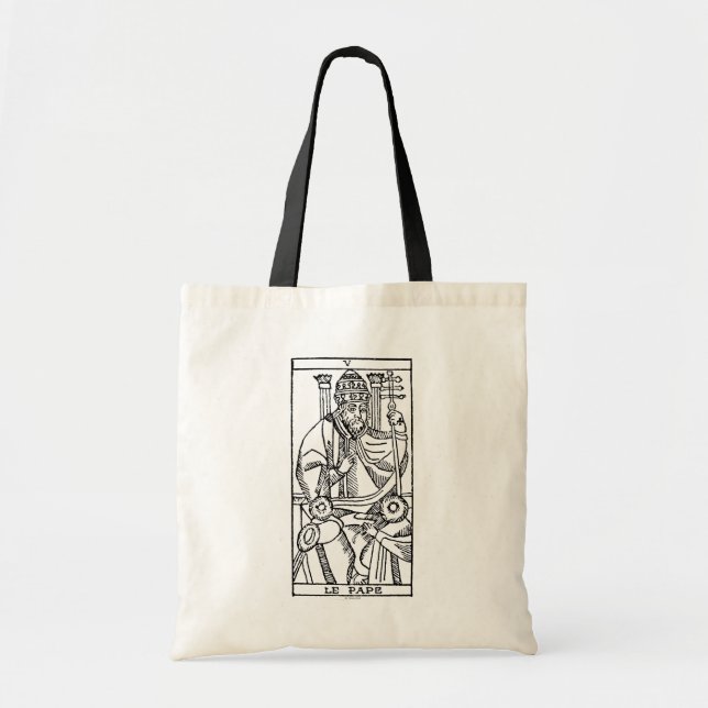 Tote Bag Carte de tarot : Le pape (Devant)