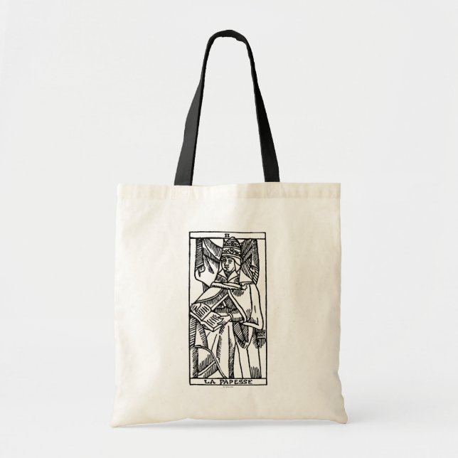 Tote Bag Carte de tarot : Le Popess (Devant)