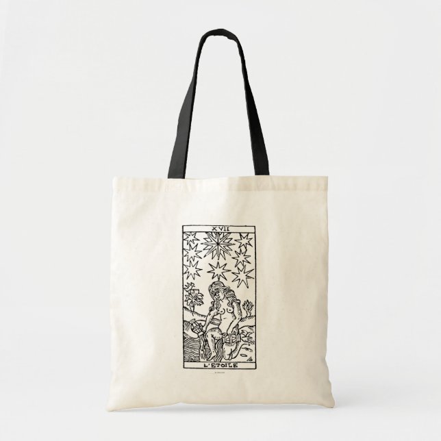 Tote Bag Carte de tarot : Les étoiles (Devant)