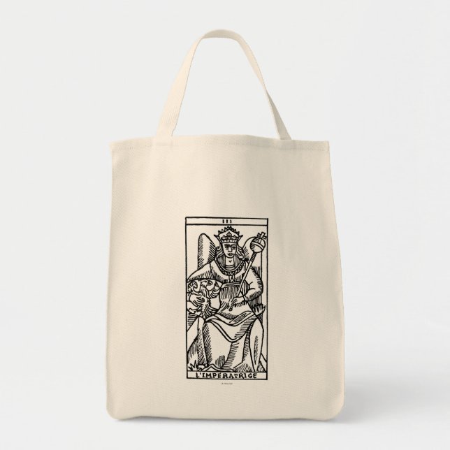 Tote Bag Carte de tarot : L'impératrice (Devant)