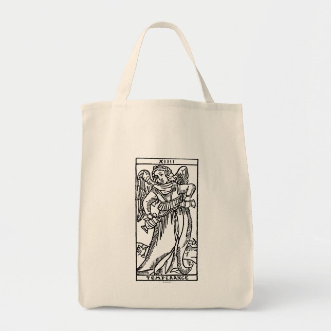 Tote Bag Carte de tarot : Modération (Devant)