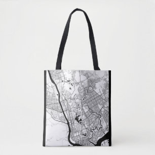 Tote Bag Carte de Yangon Myanmar