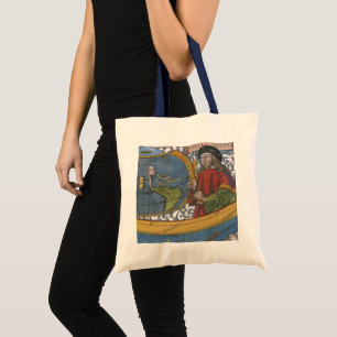 Tote Bag Carte des Amériques avec l'explorateur Amerigo Ves