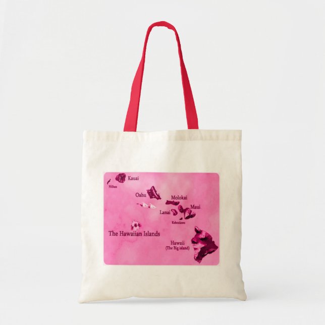 Tote Bag Carte des îles Hawaii (Devant)